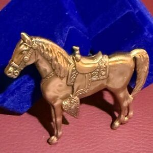 Western Horse Pin Vintage Copper